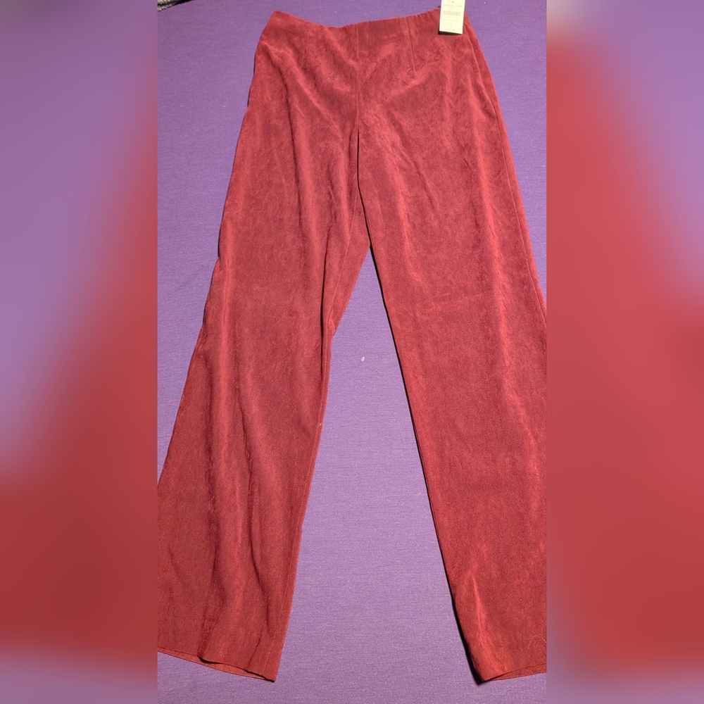 NWT Vintage Coldwater Creek Burgundy Women's Hollywood Bi Stretch Pants